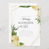 レモ地中海のンズトロピカルII結婚ズ 招待状 (正面/裏面)