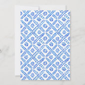 レモ地中海のンズブルータイルブライダルシャワー 招待状 (裏面)