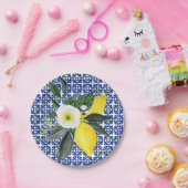 レモ地中海のンズブルータイル ペーパープレート (パーティー)