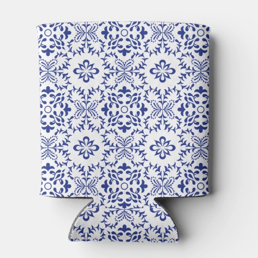 レモ地中海のンズブルーモザイク結婚タイル 缶クーラー (裏面)