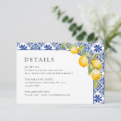 レモ地中海のンズブルー結婚タイル詳細 エンクロージャーカード (スタンド正面)