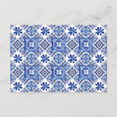 レモ地中海のンズブルー結婚タイル詳細 エンクロージャーカード (裏面)