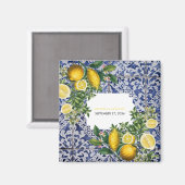 レモ地中海のンズポルトガル結婚式の引き出物 マグネット (正面/裏面)