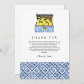 レモ地中海のンタイルサンキューカード サンキューカード (正面/裏面)