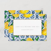 レモ地中海のンタイルバチェロレッテカード 招待状 (正面/裏面)
