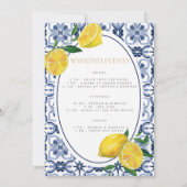 レモ地中海のンタイルバチェロレッテ週末用カード 招待状 (裏面)