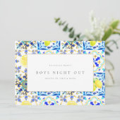 レモ地中海のンタイルバチュラーパーティカード 招待状 (スタンド正面)