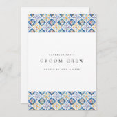 レモ地中海のンタイルバチュラーパーティカード 招待状 (正面/裏面)