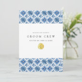 レモ地中海のンタイルバチュラーパーティカード 招待状 (スタンド正面)