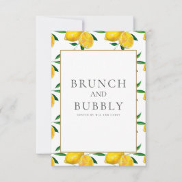 レモ地中海のンタイルブライダルシャワーカード 招待状