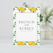 レモ地中海のンタイルブライダルシャワーカード 招待状 (スタンド正面)