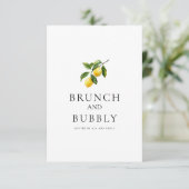 レモ地中海のンタイルブライダルシャワーカード 招待状 (スタンド正面)