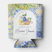 レモ地中海のンタイルブライダルシャワー 缶クーラー (正面)