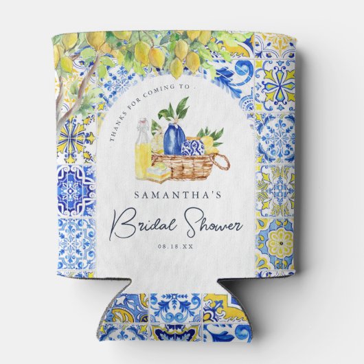 レモ地中海のンタイルブライダルシャワー 缶クーラー (裏面)