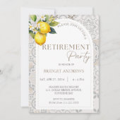 レモ地中海のンタイル定年パーティー女性 招待状 (正面)