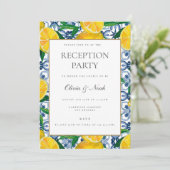 レモ地中海のンタイル披露宴招待状カード 招待状 (スタンド正面)