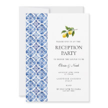 レモ地中海のンタイル披露宴招待状カード