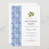 レモ地中海のンタイル披露宴招待状カード 招待状 (正面/裏面)