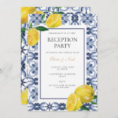 レモ地中海のンタイル披露宴招待状カード 招待状 (正面/裏面)