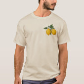 レモ地中海のンタイル模様 – 沿岸デザイン Tシャツ (正面)