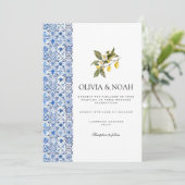 レモ地中海のンタイル結婚式招待状 招待状 (スタンド正面)