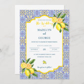 レモ地中海のンタイル結婚式招待状 招待状 (正面/裏面)