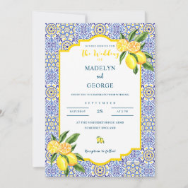 レモ地中海のンタイル結婚式招待状 招待状