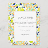 レモ地中海のンタイル結婚式招待状 招待状 (正面/裏面)