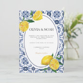 レモ地中海のンタイル結婚式招待状 招待状 (スタンド正面)