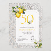 レモ地中海のンタイル50結婚周年 招待状 (正面/裏面)