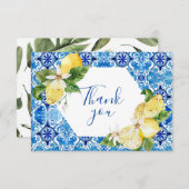 レモ地中海のンフローラタイルサンキューカード サンキューカード (正面/裏面)