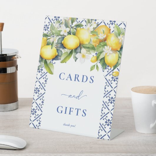 レモ地中海のンブライダルシャワーカード&ギフト 台座サイン (インサイチュ)