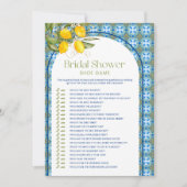 レモ地中海のンブライダルシャワーシューゲーム 招待状 (正面)