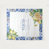 レモ地中海のンブライダルシャワーフォトブース タペストリー (正面(横))