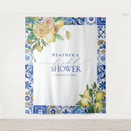 レモ地中海のンブライダルシャワーフォトブース タペストリー