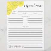 レモ地中海のンブライダルシャワーレシピカード チラシ (正面)