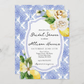 レモ地中海のンブライダルシャワー招待 招待状 (正面/裏面)