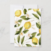 レモ地中海のンブライダルシャワー招待 招待状 (裏面)