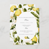 レモ地中海のンブライダルシャワー招待 招待状 (正面/裏面)