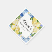 レモ地中海のンブライダルシャワー紙ナプキン スタンダードカクテルナプキン (角)