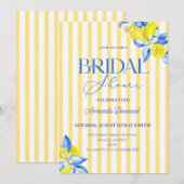 レモ地中海のンブライダルシャワー 招待状 (正面/裏面)