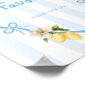 レモ地中海のンブルー弓が好き ポスター (角)