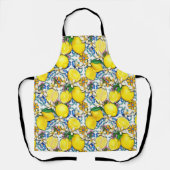 レモ地中海のン付きパター伝統的ン エプロン (正面)