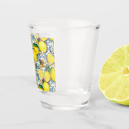 レモ地中海のン付きパター伝統的ン ショットグラス (右)