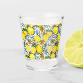 レモ地中海のン付きパター伝統的ン ショットグラス (正面)