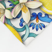 レモ地中海のン付きパター伝統的ン フリースブランケット (角)