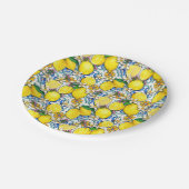 レモ地中海のン付きパター伝統的ン ペーパープレート (アングル)