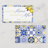 レモ地中海のン何人のキスブライダルゲーム エンクロージャーカード (正面/裏面)