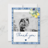 レモ地中海のン写結婚真のサンキューカード サンキューカード (正面)