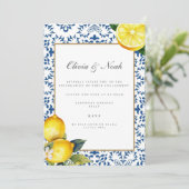 レモ地中海のン婚約パーティ招待状 招待状 (スタンド正面)